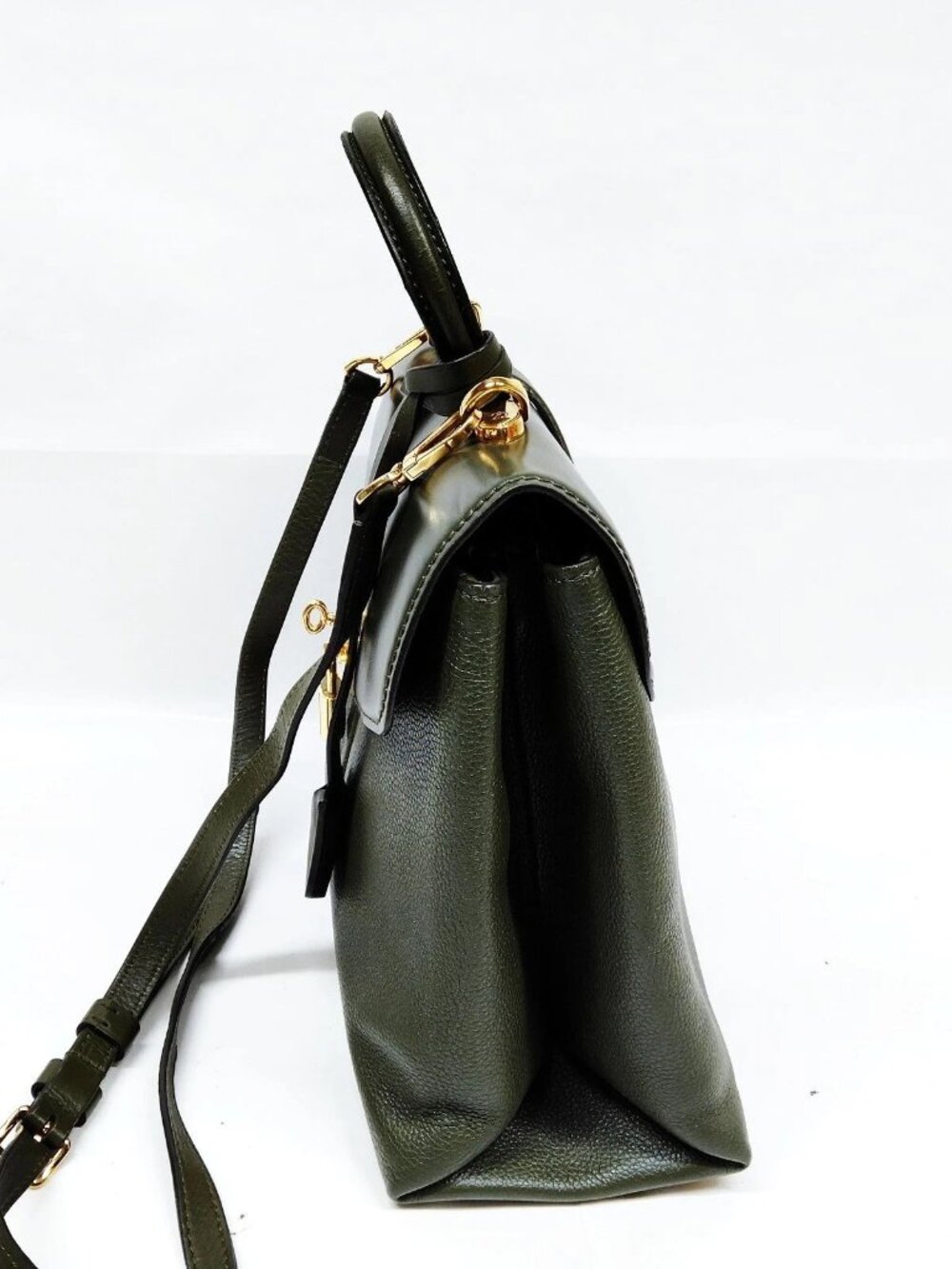 Authentic Louis Vuitton Rose des Vents MM Khaki Leather Satchel Crossbody Bag - Picture 4 of 16